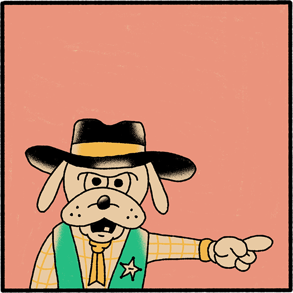 Sheriff Wild Ear pointing
